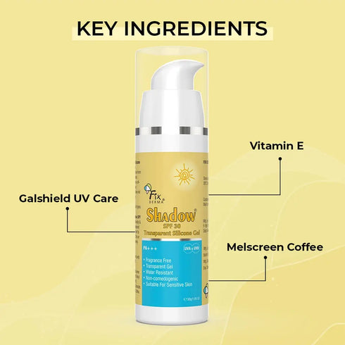 Fixderma Skincare Shadow Sunscreen Spf 30 Transparent Silicone Gel